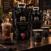 Sacs à café personnalisés AT PACK avec bec verseur, pochettes en plastique souple pour emballage de boissons froides et autres boissons