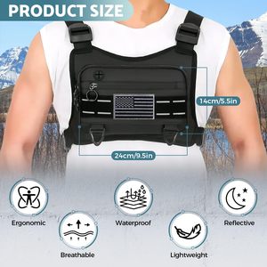 Bolsa de Pecho Deportiva Muserise para Hombre, Impermeable, con Cierre de Cremallera, Ligera, para Correr, con Soporte para Teléfono Integrado - Product Image 3