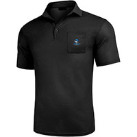 Camisas de Golf de Manga Corta con Estampado Sólido, Transpirables, Tallas Grandes, con Bolsillo en el Pecho, Ligeras, de Poliéster/Algodón, con Cuello