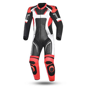 Trajes de Motocicleta de Cuero Unisex de Alta Calidad con Logotipo Personalizado, Transpirables, Teñidos con Hilo, Bordado 3D, 120g, Ropa Deportiva de Carreras - Product Image 1