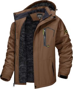 Chaqueta de esquí de invierno de algodón 100% para hombre, abrigos de lana resistentes al agua con aislamiento térmico para Snowboard Park, impermeable y capucha - Product Image 1