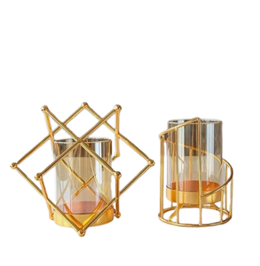 Bougeoir Hurricanes fait à la main bougeoir en métal vintage décoration de la maison décoration de la maison cadeaux d'art à bas prix - Product Image 5