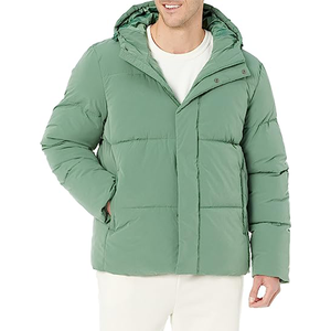 High Quality Winter Puffer <b>Jacket</b> for Men Hip Hop Style <b>Long</b> Sleeves Comfortable Canvas <b>Waterproof</b> Windproof - Product Image 1