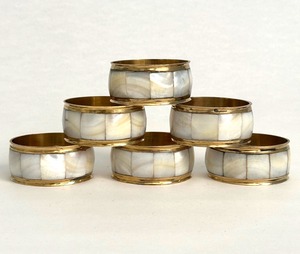 Anneau de serviette en laiton martelé Faizacraft, en acier inoxydable, cadeaux de fête pour les mariages et les événements - Product Image 2