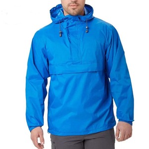 Veste coupe-vent unisexe en polyester/coton 2025, demi-zip, poche avant, style streetwear, impression de logo personnalisable, hiver - Product Image 1