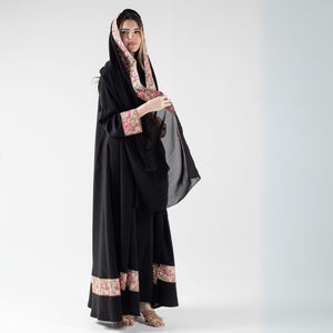 Colorful Floral Bulk Abaya Muslim Lace Manufacturer Cheap Price Ceo wholesale High Quality Vibrant and Detailed <b>Embroidered</b> - Product Image 4