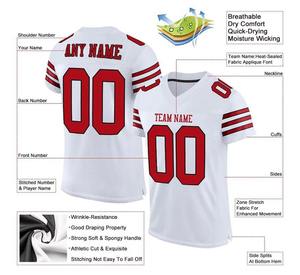 Usine Nouveau Design Personnalisable Impression par Sublimation Sports Américains Maillot de Football Maillot de Polyester pour hommes - Product Image 3
