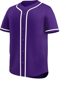 Maillots de baseball personnalisés de haute qualité Chemises décontractées pour hommes à boutons Manches courtes Respirantes Antibactériennes Vêtements de sport Sports d'équipe - Product Image 6