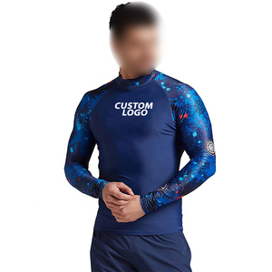 Chemise de compression légère de qualité supérieure pour hommes, vêtements de fitness MMA, rashguard à séchage rapide, manches longues, tissu 220g, FIGHT CAGE - Product Image 1