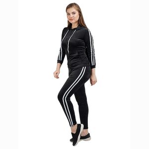 Ropa deportiva para mujer, trajes para correr en Color negro, trajes para correr/trotar con logotipo personalizado - Product Image 3