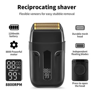Afeitadora Eléctrica Recargable de Doble Cuchilla para Hombre, Impermeable IPX7, Mini Afeitadora Rotatoria para Uso en Autocaravanas - Product Image 4
