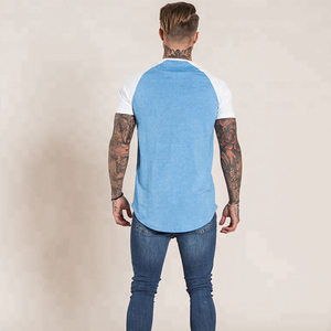 Camiseta Raglán Personalizada para Hombre, Color de Contraste, Manga Corta, Deportiva, Informal, Cuello Redondo, Ajustada, con Logotipo - Product Image 6