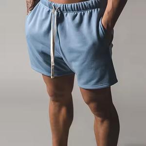 Pantalones cortos de gimnasio y Baloncesto de verano con logotipo personalizado, pantalones cortos de entrenamiento transpirables de rizo francés para deportes, informales teñidos lisos con patrón sólido - Product Image 4