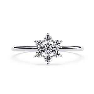 แหวนหมั้นหรูหราทรงดาวประดับเพชรเลี้ยงในห้องปฏิบัติการ ทองคำแท้ 14k แบบสั่งทำพิเศษ ปี 2025 ดีไซน์ทันสมัยสำหรับเธอ - Product Image 2