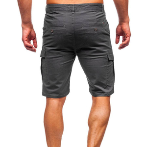 Wholesale Custom Made Men's Solid High Quality Quick Dry Breathable Eco-Friendly 100% Cotton Light Weight Cargo Shorts - Product Image 3