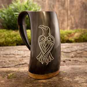 Cuerno Vikingo para Beber, Taza Valravnen Hecha a Mano, de Alta Calidad y Duradera, Estilo Nórdico Medieval, Regalo Coleccionable para Hombres - Product Image 3