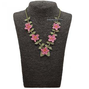 สร้อยคอจี้แฟชั่น İğne oyasıyldız kolye pembe - Product Image 1