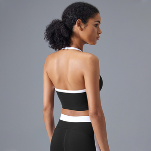 <span class=keywords><strong>Seyx</strong></span> Running Fitness Femmes Halter Sport Soutien-Gorge Antichoc Rembourré Entraînement Yoga Crop Tops Réservoirs avec Coussinets Intégrés - Product Image 5