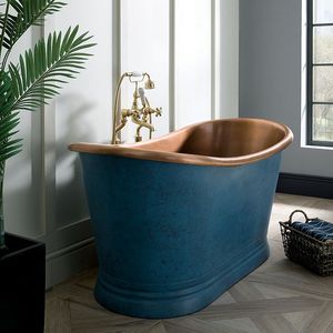 Baignoire élégante en cuivre pur avec détails faits à la main et vernis antique pour les amateurs de design rustique confortable - Product Image 4