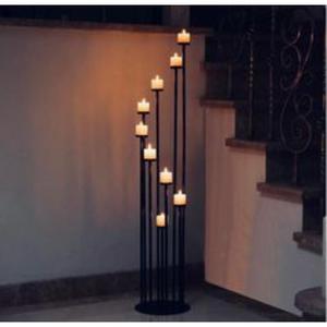 Bougeoir en fer forgé de style artistique vintage avec des détails exquis et une finition antique peinte à la main pour un look de luxe - Product Image 4