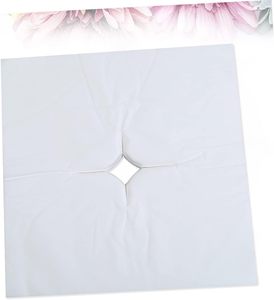 Disposable Massage Headrest <b>Pads</b> Fitted Non-woven Fabric Round Washcloth White - Product Image 3