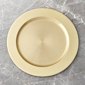Copper Round Serving <b>Plate</b> for Home Hotel Restaurant <b>and</b> Dinnerware Serving <b>Plate</b> Gold Color Customized Size Food Serving <b>Plates</b> - Product Image 4