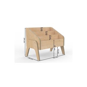 Estantería moderna de 3 estantes MILLE MONTESSORI, librería educativa de madera y MDF para habitación de niños, fabricante turco - Product Image 4