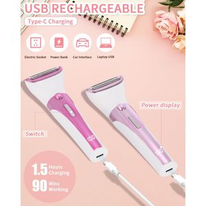 Depiladora y Afeitadora 5 en 1 para Mujer con Pantalla Digital, Recortadora de Cejas para Cuerpo, Axilas, Bikini, Nariz y Cejas para Uso Doméstico - Product Image 1