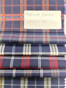 เสื้อเชิร์ตทำจากเส้นด้ายย้อมสีผ้าปอปลินเกรดสูงวัสดุสำหรับเสื้อผ้าและเสื้อเชิ้ต - Product Image 2