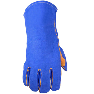 Precio de fábrica, guante de barbacoa resistente al fuego y al calor, guantes de soldadura de cuero - Product Image 3