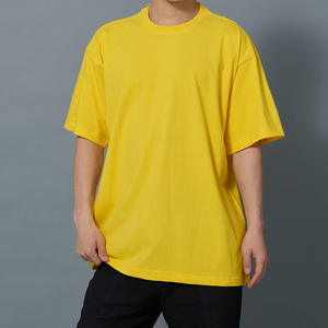 เสื้อยืดผ้าฝ้าย100% ไหล่ตกไซส์ใหญ่พิเศษสำหรับผู้ชายเสื้อยืดโลโก้ตามสั่งขนาด230กรัม - Product Image 3