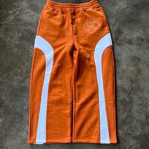 Pantalon de jogging décontracté pour homme, style ample à jambe large, taille élastique, léger, rayé, coupe droite ou incurvée, personnalisable OEM 2025 - Product Image 5