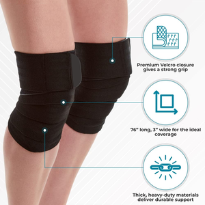 Bandes de genou élastiques de sport personnalisées, bandage de fitness réglable pour les séances d'entraînement en salle de sport - Product Image 2