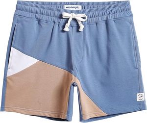 <b>Men's</b> 5.5\" Elastic Waist Gym <b>Shorts</b> 100% Cotton Solid Pattern Jogger Workout Pants Casual <b>Pajama</b> Pocket Plain Dyed" - Product Image 3