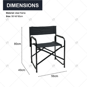 Chaise de réalisateur de cinéma en toile métallique pliable de taille moyenne, personnalisée avec impression de logo - Product Image 3