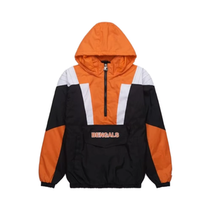 Veste coupe-vent d'hiver unisexe de haute qualité avec poche kangourou, style pull à capuche, couleurs personnalisées, légère, demi-zip, grande taille - Product Image 1