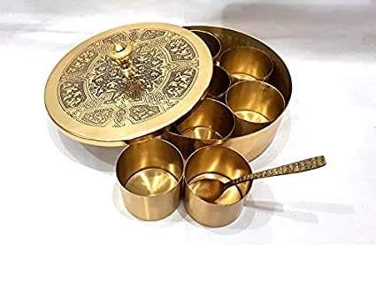 Handmade Chapati Box With Metal Lid Customized Size Wholesale Chapati Casserole Round Shape Tabletop Brass Wooden Chapati Box