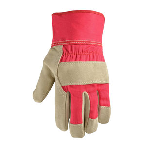 Guantes de trabajo de cuero dividido de vaca de alta calidad para uso industrial con ajuste cómodo y protección confiable - Product Image 2