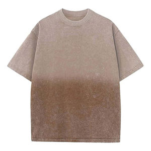 Logo personnalisé hommes Streetwear T-Shirt grandes tailles poids lourd délavé à l'acide style vintage haute qualité impression graphique 100% coton Long - Product Image 6