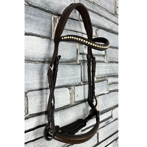 Meilleur nouveau marron anatomique rembourré Cavesson bride pleine grandeur cheval anatomique en cuir bride - Product Image 1