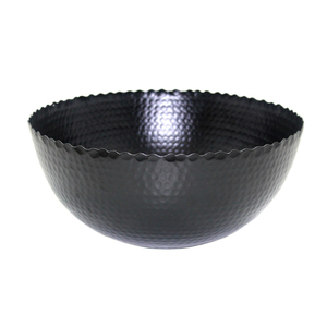 Forme ronde cuisine et dessus de table bol en métal en fer couleur noire bol de service et bols décoratifs faits à la main en vrac - Product Image 1