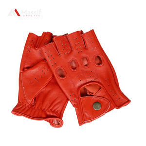 ถุงมือขับรถกลางแจ้งแฟชั่นฤดูหนาวอุปกรณ์หนังสีดำสไตล์ใหม่ - Product Image 3