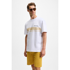 GRIMELANGE LAMINE เสื้อยืดคอกลมแขนสั้นผ้าฝ้ายออร์แกนิก 100% สำหรับผู้ชาย พร้อมลายพิมพ์และงานปัก ทรงปกติ - Product Image 5