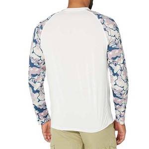 Men's Polyester Spandex Long Sleeve T-Shirts Custom Design OEM Fishing Shirts UPF Sun Protection Breathable Solid Pattern Jersey - Product Image 4