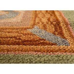 Alfombra de Lana Anudada a Mano Verde de Gran Tamaño Aalam Paem-336 con Patrón Floral Rectangular para Sala de Estar o Pasillo - Product Image 3