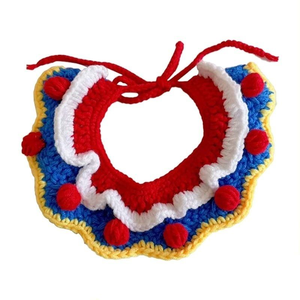 Babero de Ganchillo Hecho a Mano con Diseño de Dibujos Animados, Bonitos Adornos y Accesorios de Moda - Product Image 1
