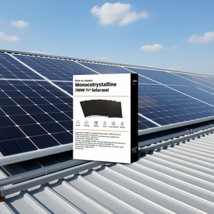 Panneau solaire monocristallin PERC 700W TUV avec couvercle avant en verre certifié pour usage industriel et sur toiture - Product Image 3