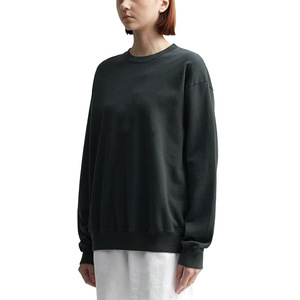 Custom Logo Printed Acid Wash Women's Winter Cotton <b>Sherpa</b> Fleece <b>Lined</b> Crew Neck Oversized Pullover Sweatshirt Waterproof - Product Image 6