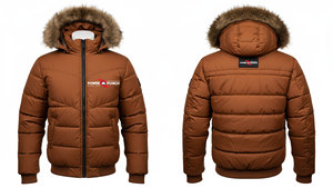 Cuello alto Cálido Espesor estándar Moda Alta calidad Impermeable Transpirable Cremallera Chaqueta acolchada de invierno para Unisex - Product Image 3