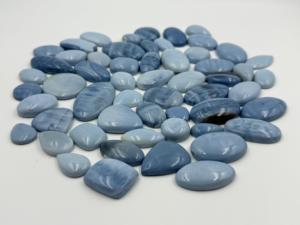 AAA + alta calidad 100% cabujón de ópalo azul Natural tamaño personalizado piedra preciosa suelta para la fabricación de joyas lote de piedras preciosas - Product Image 2